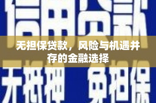 中西无担保贷款，风险与机遇并存的金融选择