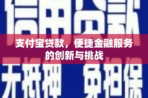 中西支付宝贷款，便捷金融服务的创新与挑战