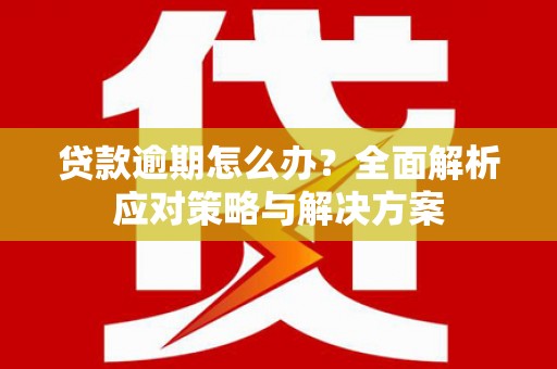 中西贷款逾期怎么办？全面解析应对策略与解决方案