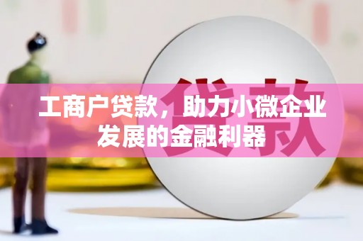 中西工商户贷款，助力小微企业发展的金融利器