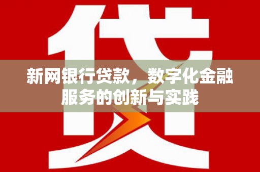 中西新网银行贷款，数字化金融服务的创新与实践