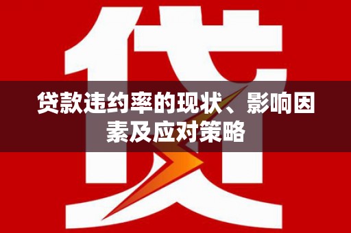 中西贷款违约率的现状、影响因素及应对策略