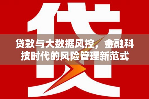 中西贷款与大数据风控，金融科技时代的风险管理新范式