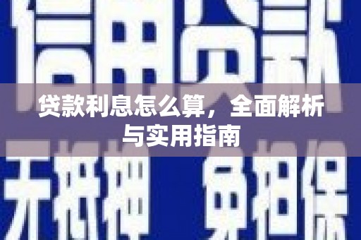 中西贷款利息怎么算，全面解析与实用指南