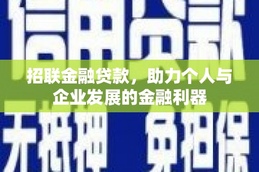 中西招联金融贷款，助力个人与企业发展的金融利器