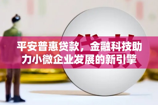 中西平安普惠贷款，金融科技助力小微企业发展的新引擎