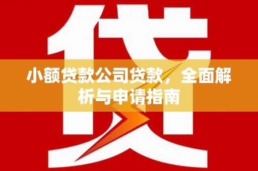 中西小额贷款公司贷款，全面解析与申请指南