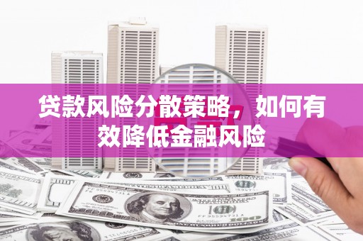 中西贷款风险分散策略，如何有效降低金融风险