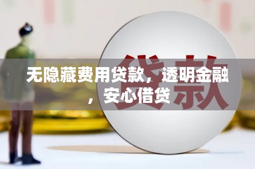 中西无隐藏费用贷款，透明金融，安心借贷