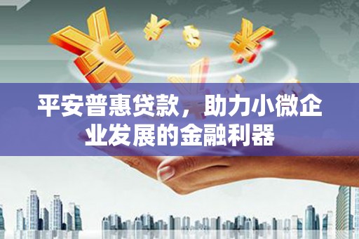 中西平安普惠贷款，助力小微企业发展的金融利器