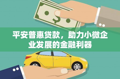 中西平安普惠贷款，助力小微企业发展的金融利器