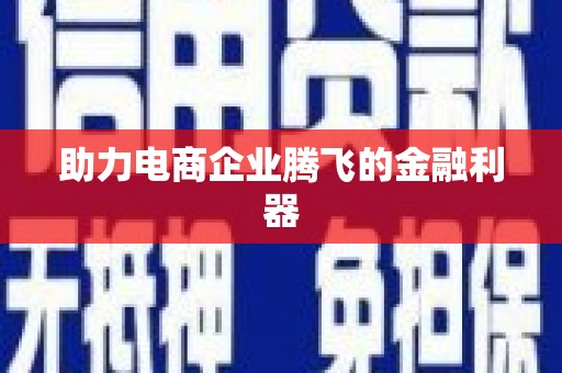 中西助力电商企业腾飞的金融利器