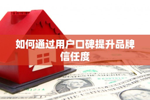 中西如何通过用户口碑提升品牌信任度