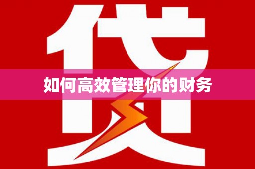 中西如何高效管理你的财务