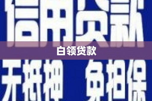 中西白领贷款