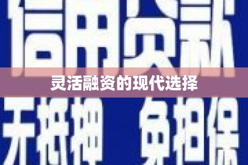 中西灵活融资的现代选择