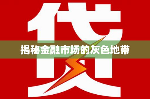 中西揭秘金融市场的灰色地带