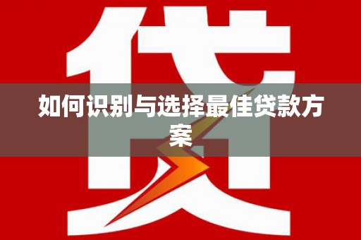 中西如何识别与选择最佳贷款方案
